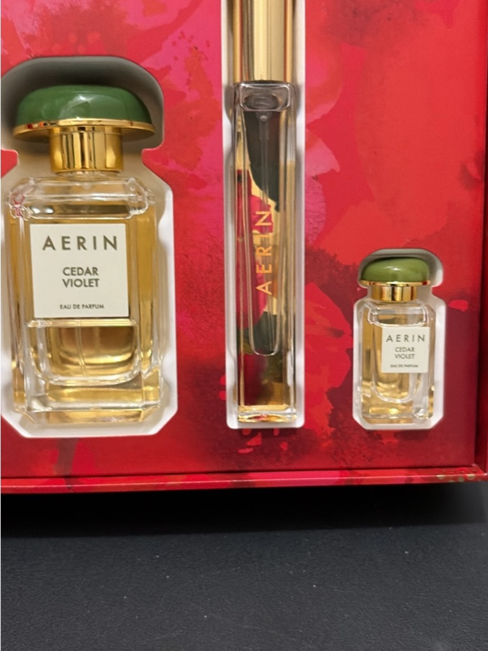 AERIN Cedar Violet Eau de Parfum Gift Set - Red & Gold